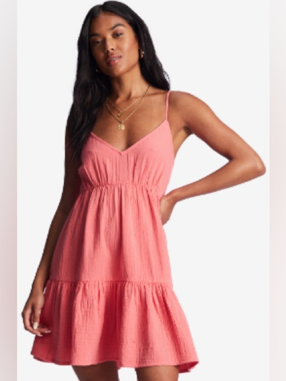 Billabong Women's medium Wave After Wave Dress Orange ocean beach